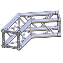 Hjørne Litec Std QH40SAL2120 firkant 40cm (48x3mm) 2-veis 120°