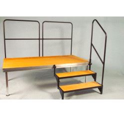 Rekkverk for 3-4 trinns trapp, svart