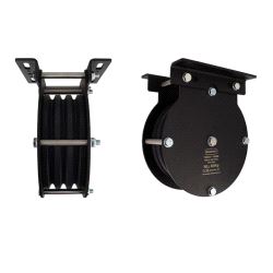 Heavy Duty Triple Pulley (200mm) 6mm wire, Doughty T42923 wll 600 kg - black