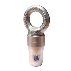 Half Connector with Eye Bolt, Doughty T45745 wll 100 kg - aluminium