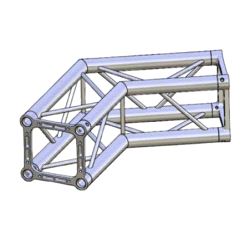 Hjørne, Litec Std QX25SA 2-veis firkant 25cm (50x1.5mm) 120°