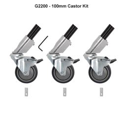 Castor Kit (100mm) Doughty G2200 - silver
