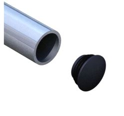 Pipeclamp Plastic End Stop, Doughty T13301 - black