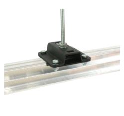 Studio Rail 60 - Ceiling Bracket 25mm (with Rail Clamps) Doughty T84120 wll 100 kg - black