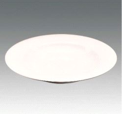 Effektglass Gero, tallerken Ø23cm - hvit keramikk (4 stk)