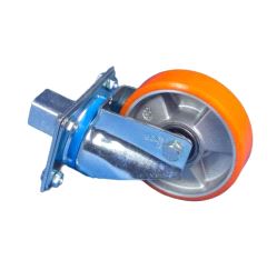 Transporthjul til podier (myke) svingbar m/lås-orange (stk)