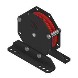 Blokk PSRIG 2-skåret, ELL 500 kg Ø200mm inkl. braketter for 120-160mm bjelke