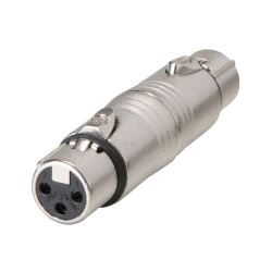 Overgang, fra XLR 3-pin HUN til XLR 3-pin HUN (F-F)
