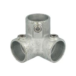 Pipeclamp 3 Way Elbow 90°, Doughty T12800 - silver