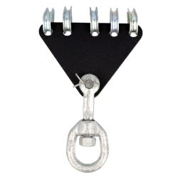 Koblingsvirvel, Doughty - 5 wirer->swivelring, 1000 kg