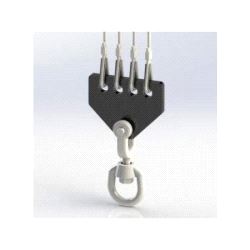 Koblingsvirvel, for 4 wirer, swivel, ELL 250kg, EN17206.