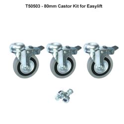 Castor Kit (80mm) Doughty T50503 - silver