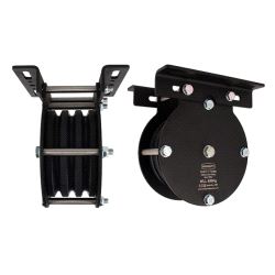 Heavy Duty Triple Pulley (150mm) 6mm wire, Doughty T42913 wll 400 kg - black