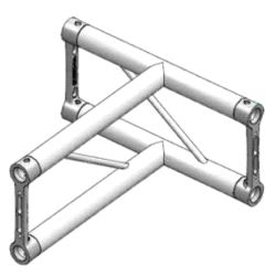 T-stykke, Litec Std FX25S 3-veis flat 25cm (50x1.5mm) vertical