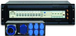 Distro 3x230V/63A CEE. Utganger: 1xCEE3x32A+6xSchuko 16A