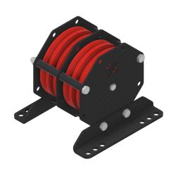 Blokk PSRIG 6-skåret, ELL 500 kg Ø200mm inkl. braketter for 120-160mm bjelke