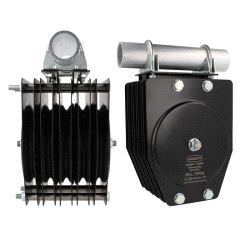 Standard Quin Pulley (150mm) 6mm wire, Doughty T42824 wll 150 kg - black