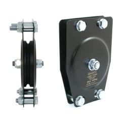 Standard Single Pulley (100mm) 4mm wire, Doughty T42800 wll 150 kg - black
