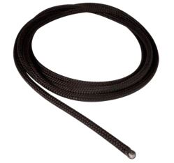 Tau 8mm, Hauling Line (pre-stretched - svart polyester) Doughty T63780 - pris pr meter