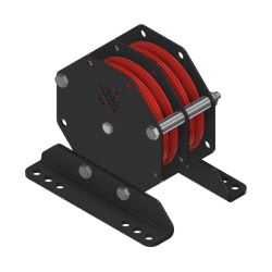 Blokk PSRIG 4-skåret, ELL 300 kg Ø125/150mm inkl. braketter for 100-140mm bjelke