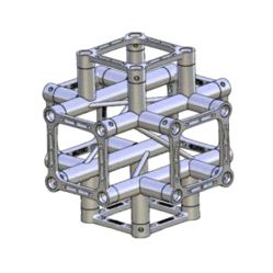 Trosse-kryss, Litec Std QX25SA 6-veis firkant 25cm (50x1.5mm)