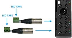 XLR 4PIN to Screw Terminal Output Converter