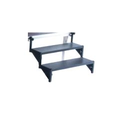 Trapp modulbasert 3-trinns svart beiset, B=100 x H=60 cm