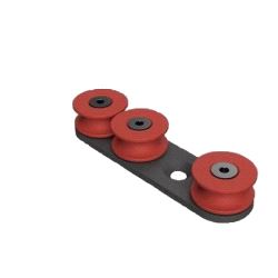 FlexRail, 3-hjuls tauguide, svart & rød