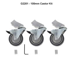 Castor Kit (100mm) Doughty G2201 - silver