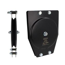 Standard Single Pulley (180mm) 6mm wire, Doughty T42830 wll 150 kg - black