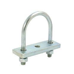 U Bolt (48mm) and Threaded Plate (M12) Doughty T33500 wll 140 kg - silver