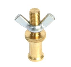 Snap-In Rotating Stud (M10x25) for Supaclamp, Doughty G1177 - brass