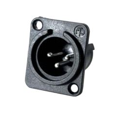 Kontakt, Neutrik XLR 3-pin HAN for chassis D-type svart