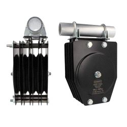 Standard Quad Pulley (150mm) 6mm wire, Doughty T42823 wll 150 kg - black