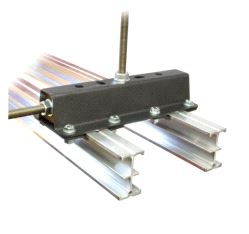 Studio Rail 60 - Suspension Bracket with Wall Fixing (triple rail) Doughty T84118 wll 100 kg - black