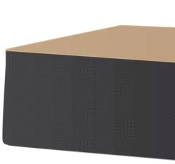 Inndekning (svart) R55 scenemolton 200x20cm glatt m/borrelås