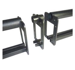 Spigot Plate, Doughty T63748 (skjøt av 2 stk Six Track skinner) - svart