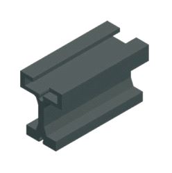 JOKER 95 - Rett skinne, sort anodisert - 6 meter  - Pr. m