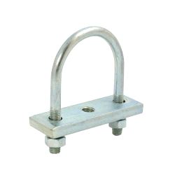 U Bolt (32mm) and Threaded Plate (M12) Doughty T32500 wll 140 kg - silver