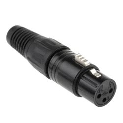 Kontakt, Neutrik XLR 3-pin HUN for kabel (svart)
