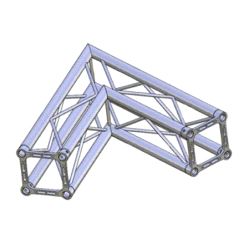Hjørne, Litec Std QX25SA 2-veis firkant 25cm (50x1.5mm) 60°