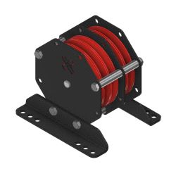 Blokk PSRIG 5-skåret, ELL 300 kg Ø125/150mm inkl. braketter for 100-140mm bjelke