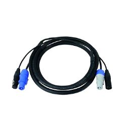 Hybridkabel, Std powerCON han/hun XLR 5pin / 3x1.5mm² L=10m